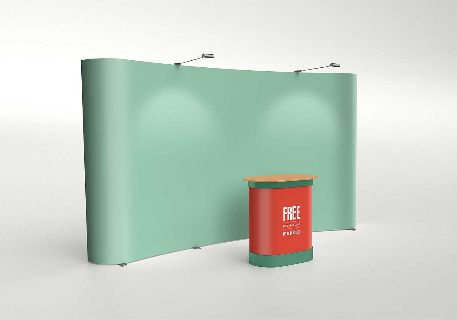Trade show booth mockup