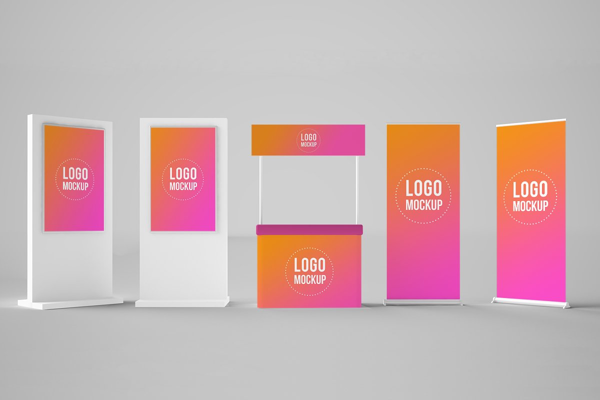Trade show booth mockup